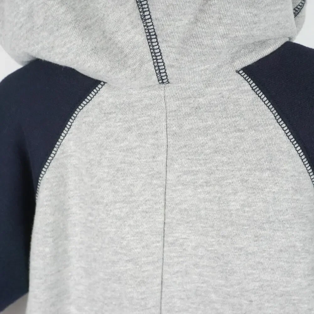 The Children's Place One-Piece Fleece Hooded Rocket Ship Coverall Gray Baby 18m‎
